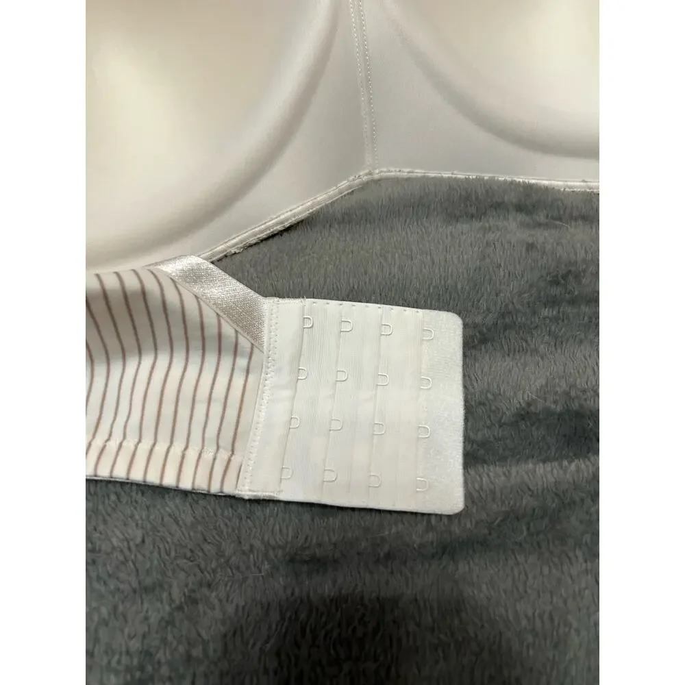 Cacique Simply Wire Free T-shirt Bra, cream with gold stripes and lace, 42DD - Picture 8 of 15